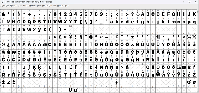 preview-fontforge-otf-font